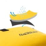 Sac de plage imperméable jaune detail