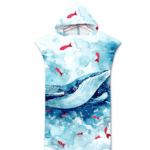 Serviette de plage pour enfant baleine bleue