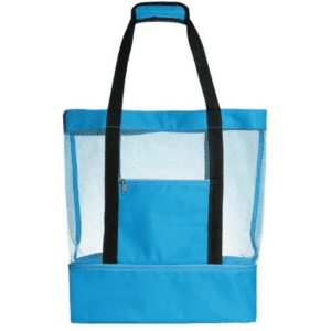 Grand sac de plage avec glacière bleu