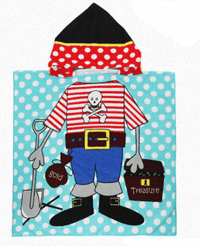 Serviette de plage pour enfant pirate face