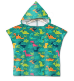 Serviette de plage pour enfant dinosaure vert