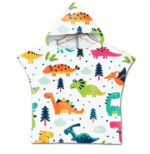 Serviette de plage pour enfant dinosaure sapin