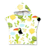 Serviette de plage pour enfant dinosaure toucan