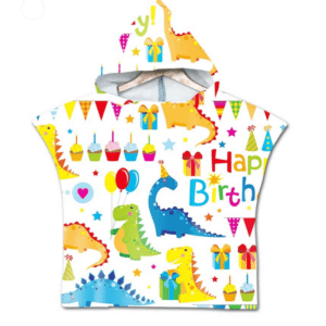 Serviette de plage pour enfant dinosaure birthday