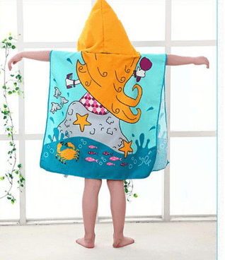 Serviette de plage pour enfant sirène