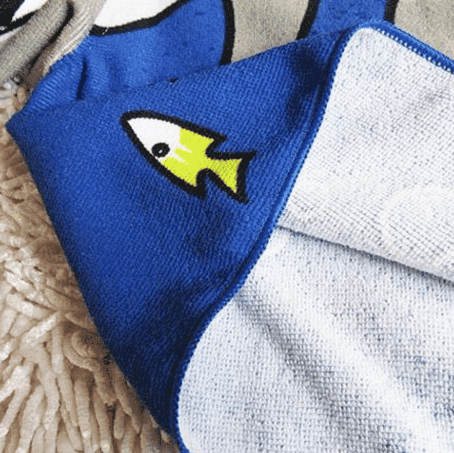 Serviette de plage pour enfant plongeur detail