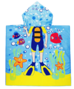 Serviette de plage pour enfant plongeur face