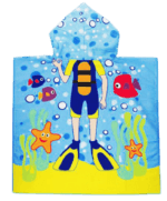 Serviette de plage pour enfant plongeur face