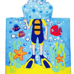 Serviette de plage pour enfant plongeur face