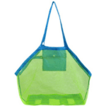 Grand sac de plage de rangement bleu