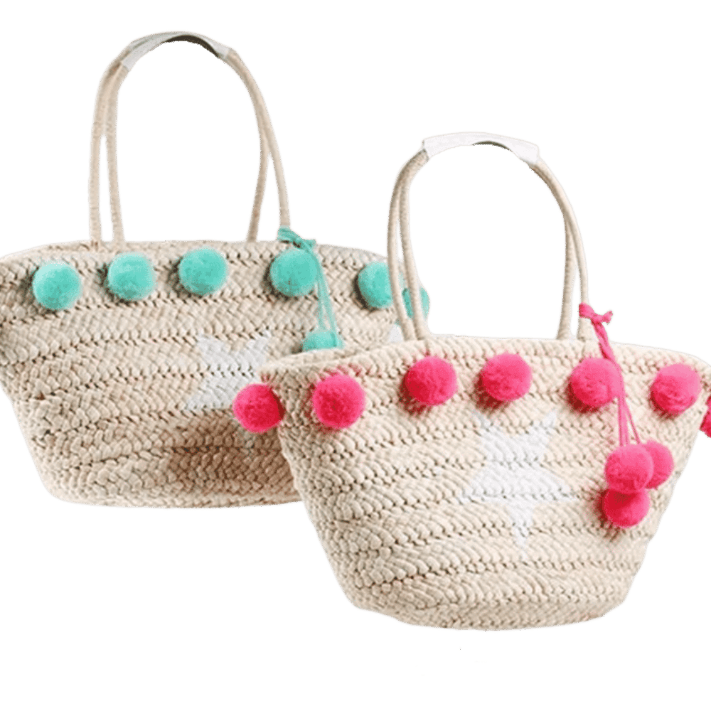 Panier de plage à pompon produit