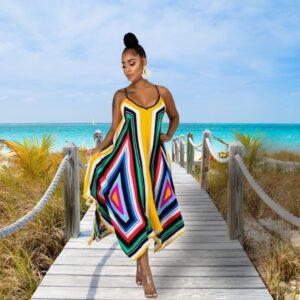 Robe de plage paréo style africain 4