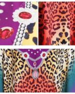 Robe paréo africain avec imprimé léopard detail