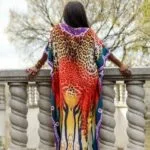 Robe paréo africain avec imprimé léopard dos 3