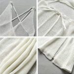 Robe paréo longue en tricot detail