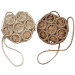 Sac de plage en paille et rotin produit
