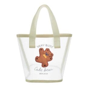 Sac de plage pour femme transparent ours dansant