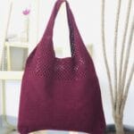 Sac de plage type besace bordeaux