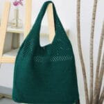 Sac de plage type besace vert