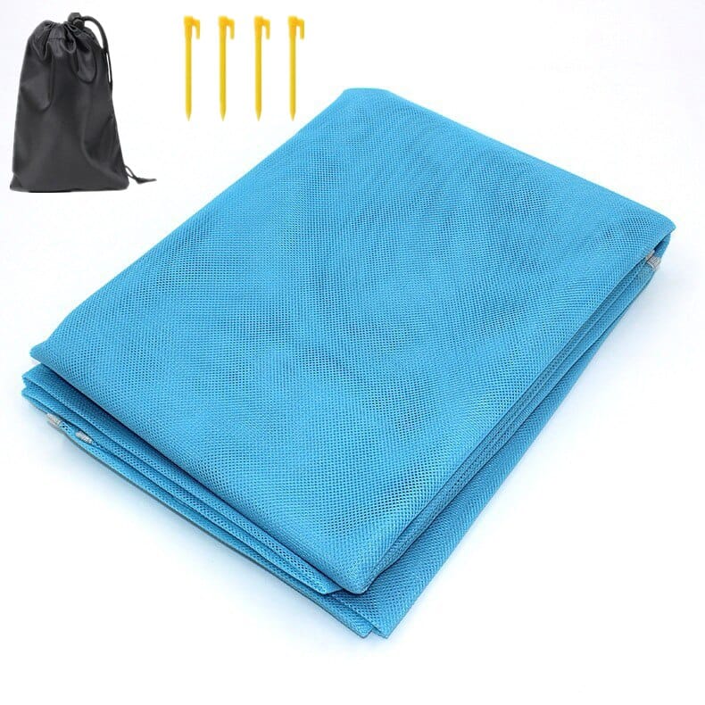 Serviette de plage XXL anti sable bleu