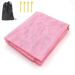 Serviette de plage XXL anti sable rose