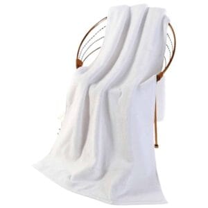 Serviette de plage en coton égyptien blanc produit