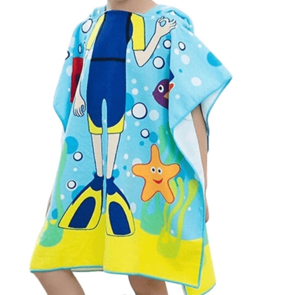 Serviette de plage pour enfant plongeur