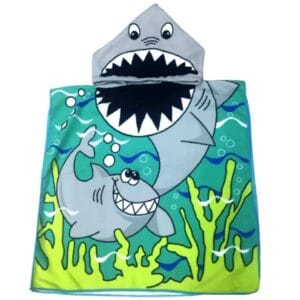 Serviette de plage pour enfant requin drole