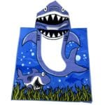 Serviette de plage pour enfant requin tete requin