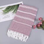 Serviette fouta de plage violet