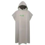 Serviette de plage à capuche unie grise