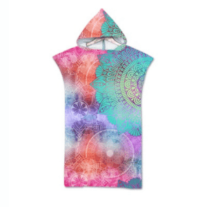 Serviette de plage à capuche mandala boheme