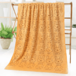 Serviette de plage pour enfant en microfibre orange