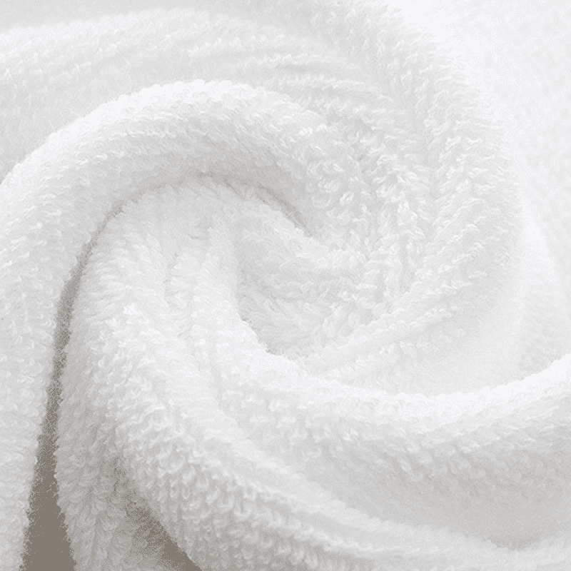 Serviette de plage en coton blanc detail