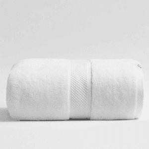 Serviette de plage en coton unie blanc