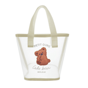 Women's transparent beach bag bear