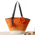 Panier de plage de couleurs orange