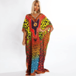 Robe paréo africain avec imprimé coloré