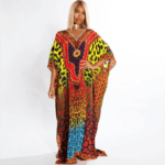 Robe paréo africain avec imprimé coloré