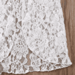 Robe pareo pour enfant en dentelle blanc detail