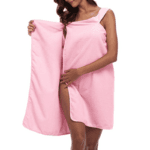 Pareo de bain éponge en microfibre rose