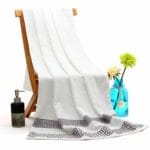 Serviette de plage pour homme ultra absorbante blanc