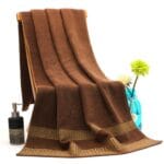 Serviette de plage pour homme ultra absorbante marron