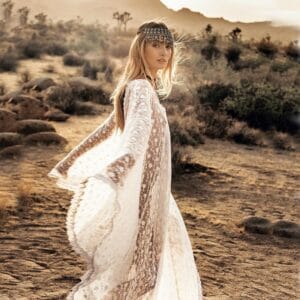 Robe longue paréo en dentelle 1