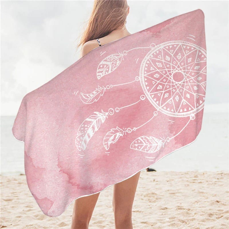 Serviette de plage en microfibre attrape-rêve