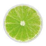 Serviette de plage ronde fruits citron vert