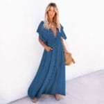 Robe de plage style oversize bleu