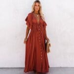 Robe de plage style oversize Rouge