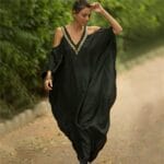 Robe paréo aux inspirations africaines noir