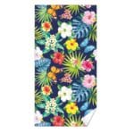 Serviette de plage en microfibre tropicale fleurs tropicales